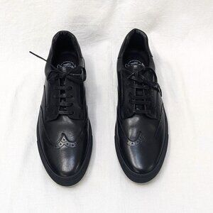 Oliveira Mens Wingtip Fashion Dress Shoe Black Leather Size 12 Eur 45 New!